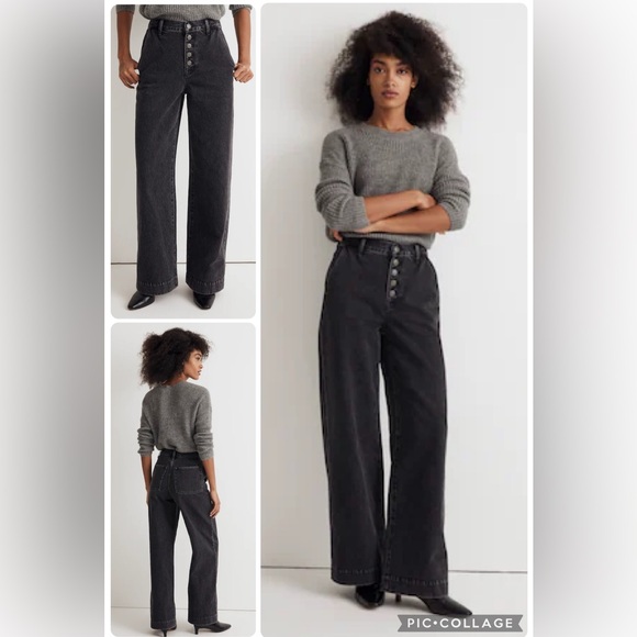 Madewell Denim - Madewell Superwide-Leg Jeans Selwick Wash Rigid